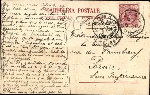 Künstler Ak Napoli Neapel Campania, Via Marinella e Castel S. Elmo