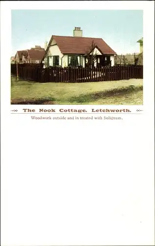 Ak Letchworth Garden City East England, Exhibition 1907, The Nook Cottage