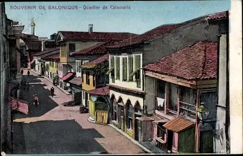 Ak Saloniki Thessaloniki Griechenland, Quartier de Calamaria