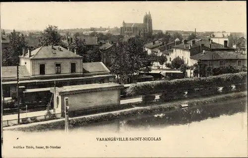 Ak Varangeville Meurthe et Moselle, Panorama mit Bahnhof