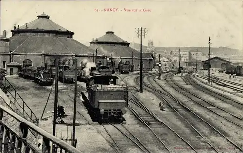 Ak Nancy Meurthe et Moselle, Vue sur le Gare, Bahnhof, Gleise