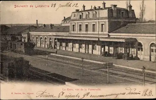 Ak Luneville Meurthe et Moselle, la Gare, Gleisansicht