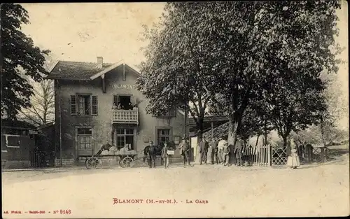 Ak Blamont Meurthe et Moselle, La Gare