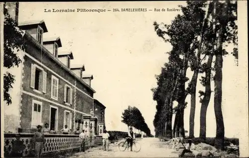 Ak Damelevieres Meurthe et Moselle, Rue de Rosieres