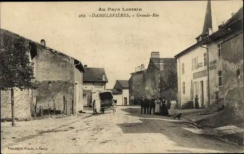 Ak Damelevieres Meurthe et Moselle, Grande Rue