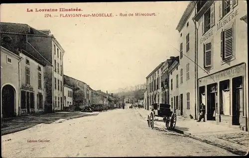 Ak Flavigny sur Moselle Meurthe et Moselle, Rue de Mirecourt