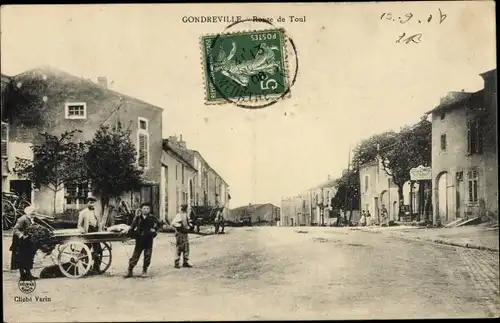 Ak Gondreville Meurthe et Moselle, Route de Toul