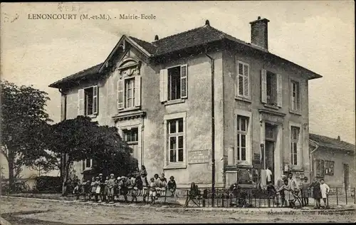 Ak Lenoncourt Meurthe et Moselle, Mairie Ecole