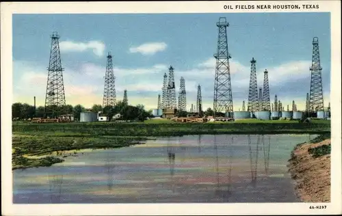 Ak Houston Texas, Oil Fields, Ölbohrtürme