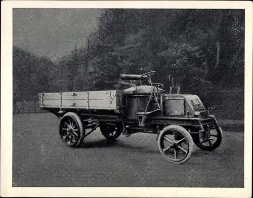 Sammelbild Historische Automobile Nr. 13, Büssing-Lastwagen, Baujahr 1902