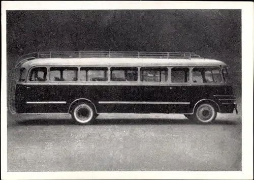 Sammelbild Das Kraftfahrzeug Nr. 1146, Serie E Gruppe 2, Panhard Movie IE 44, Omnibus, Baujahr 1950