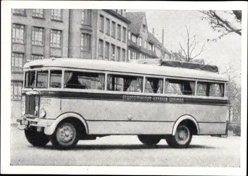 Sammelbild Das Kraftfahrzeug Nr. 273, Serie A Gruppe 1, Hanomag Stadtbus, Baujahr 1935