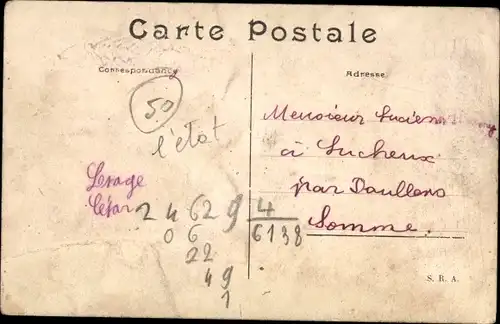 Ak Buneau Varilla vole sur biplan Voisin, Doppeldecker