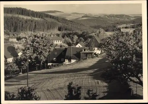 Ak Falkenhain Altenberg Erzgebirge, Teilansicht des Ortes mit Landschaft