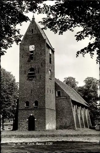 Ak Norg Drenthe, N.H. Kerk anno 1139