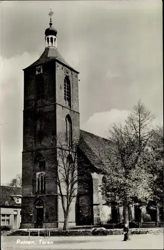 Ak Ruinen Drenthe Niederlande, Toren, Kerk