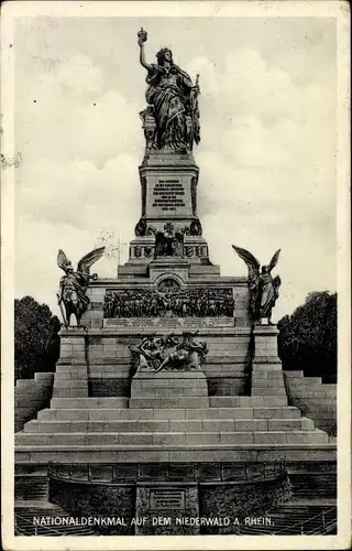 Ak Rüdesheim am Rhein, Nationaldenkmal auf dem Niederwald