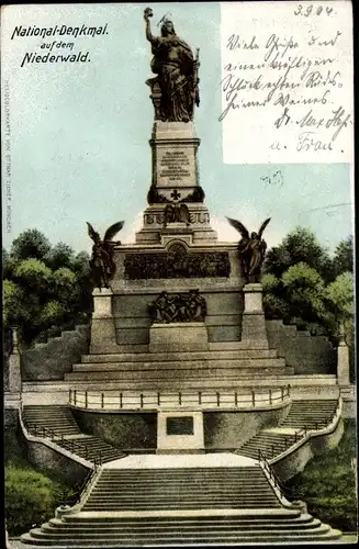 Ak Rüdesheim am Rhein, Nationaldenkmal auf dem Niederwald