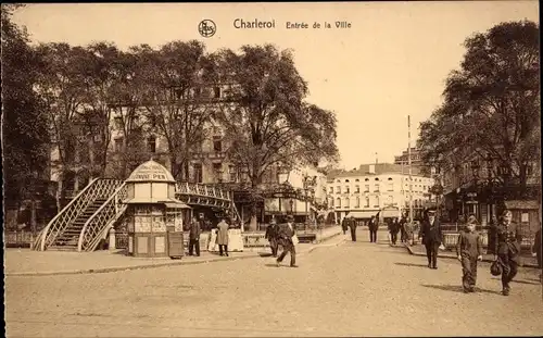 Ak Charleroi Wallonien Hennegau, Entree de la Ville