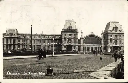 Ak Oostende Ostende Westflandern, la Gare Maritime