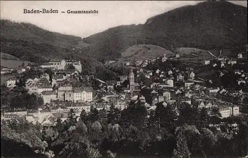 Ak Baden Baden am Schwarzwald, Panorama