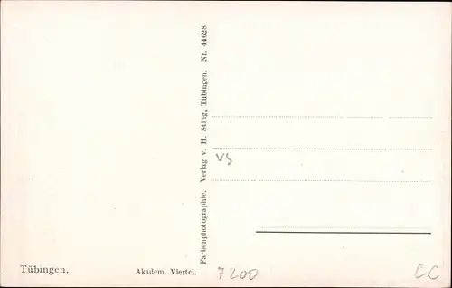Ak Tübingen am Neckar, Akademisches Viertel