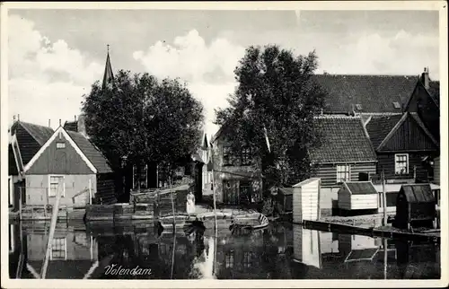 Ak Volendam Nordholland Niederlande, Teilansicht