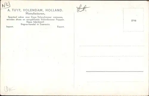 Ak Volendam Nordholland Niederlande, Teilansicht