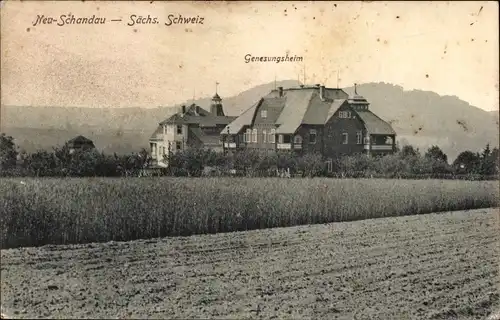 Ak Bad Schandau an der Elbe, Blick auf das Genesungsheim