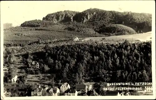 Ak Pötzscha Wehlen an der Elbe Sächsische Schweiz, Bärensteine