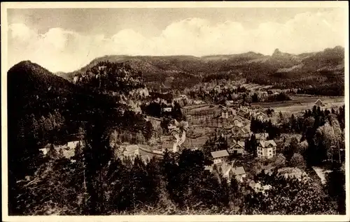 Ak Oybin, Blick auf den Ort von der Ludwigshöhe