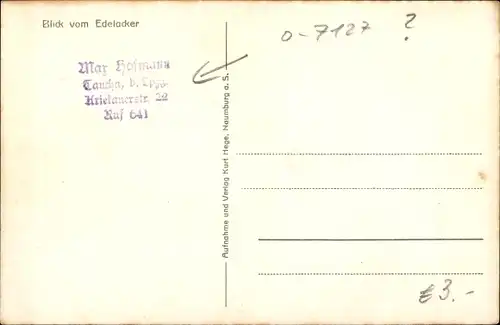 Ak Taucha in Nordsachsen, Blick vom Edelacker auf die Ortschaft