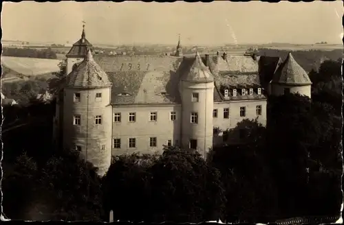 Ak Nossen in Sachsen, Schloss vom Kirchturm