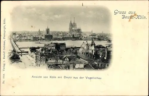 Ak Deutz Köln am Rhein, Panorama