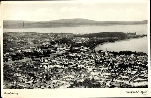 Ak Konstanz am Bodensee, Luftaufnahme