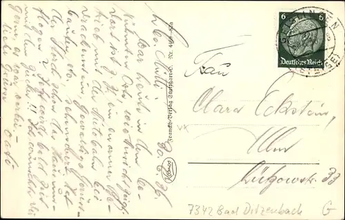 Ak Gosbach Bad Ditzenbach in Württemberg, Panorama