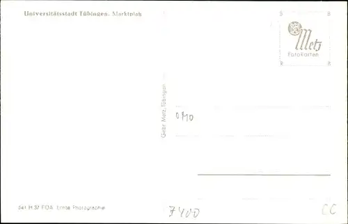 Ak Tübingen am Neckar, Marktplatz