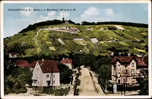 Ak Heilbronn am Neckar, Blick auf den Wartberg, Straßenpartie