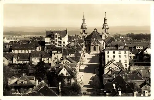 Ak Ludwigsburg in Württemberg, Blick über die Stadt