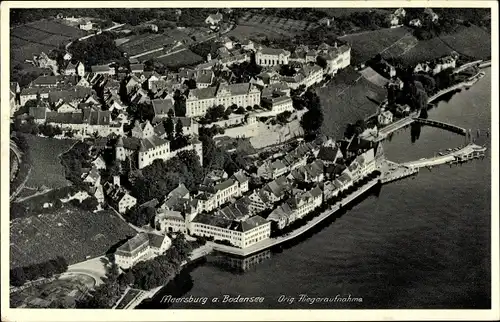 Ak Meersburg am Bodensee Baden Württemberg, Fliegeraufnahme