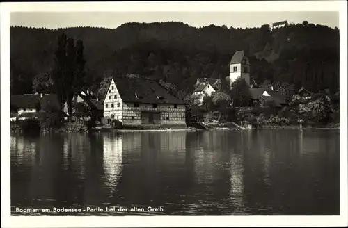 Ak Bodman Ludwigshafen am Bodensee, Partie bei der alten Greth