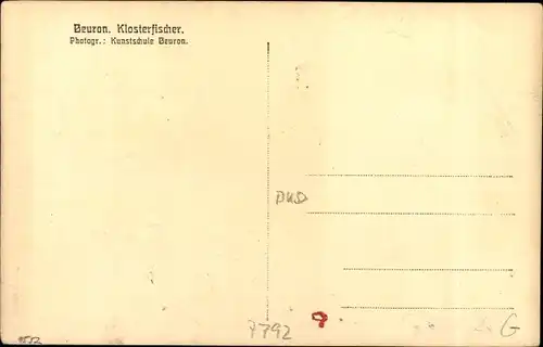 Ak Beuron an der Donau Württemberg, Klosterfischer, Uferpartie