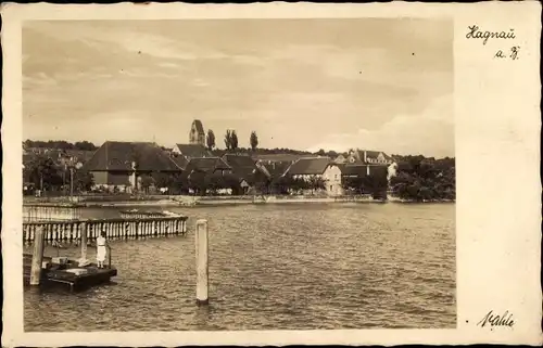 Ak Hagnau am Bodensee, Uferpartie