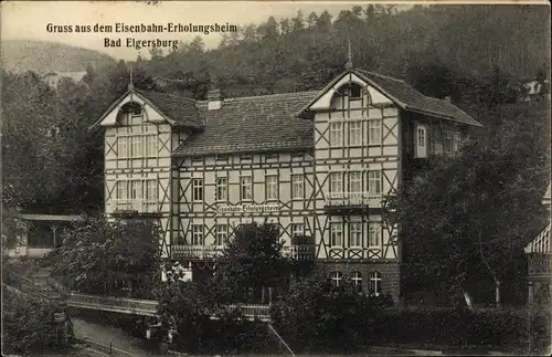 Ak Elgersburg in Thüringen, Eisenbahn-Erholungsheim