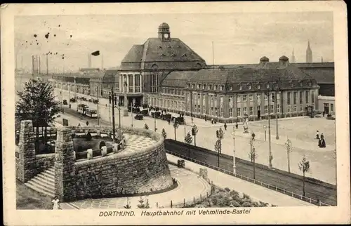 Ak Dortmund im Ruhrgebiet, Hauptbahnhof mit Vehmlinde-Bastei