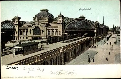 Ak Dresden Altstadt Seevorstadt, Hauptbahnhof