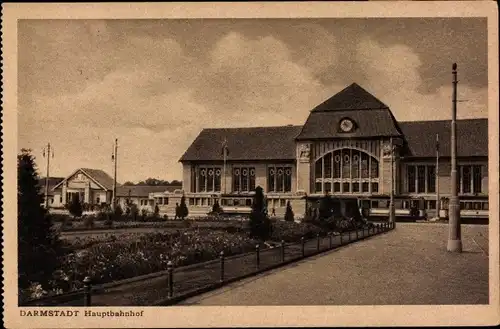 Ak Darmstadt in Hessen, Hauptbahnhof