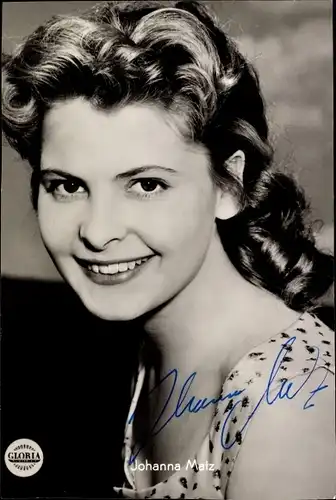 Ak Schauspielerin Johanna Matz, Portrait, Autogramm