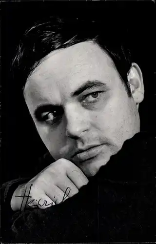 Foto Ak Schauspieler Heinrich Schweiger, Portrait, Autogramm
