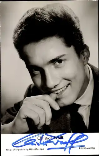 Ak Schauspieler Christian Wolff, Portrait, Autogramm